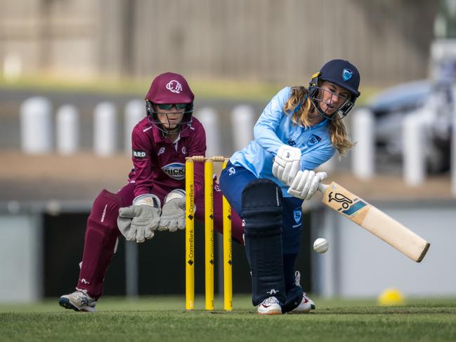 Phoebe Johnston. NSW Country v Queensland, round three of the 2025 U16 Female National Cricket Championships in Ballarat. Picture: Cricket Australia