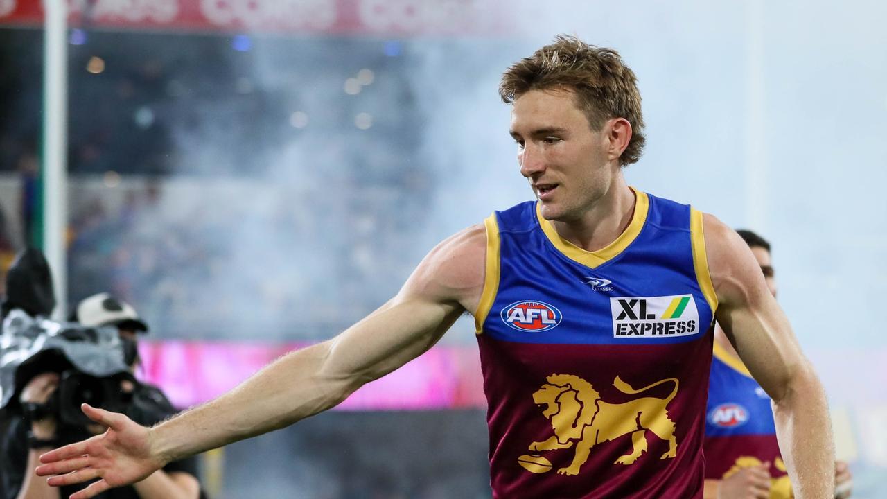 The form of Lions defender Harris Andrews has come under scrutiny. Picture: Russell Freeman/AFL Photos via Getty Images