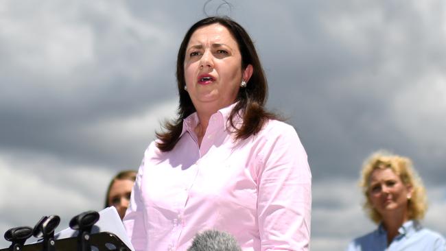 GOLD COAST, AUSTRALIA - NewsWire Photos - OCTOBER 29, 2020.Queensland Premier Annastacia Palaszczuk speaks during a press conference at the Southport Spit on the Gold Coast, as she campaign ahead of the state election on October 31. Ms Palaszczuk announced funds for upgrades to the Spit should Labor win government.Picture: NCA NewsWire / Dan Peled