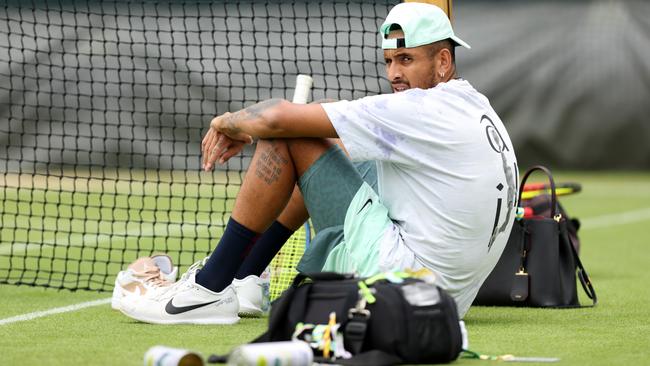 The tennis star did not answer journalists’ questions. Picture: Clive Brunskill