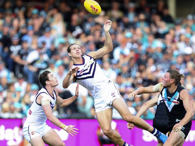 Lachie Neale and Nat Fyfe will fight it out for votes. Picture: Sarah Reed