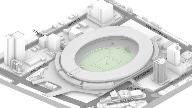 New images of the Gabba Stadium ahead of the Brisbane 2032 Olympic and Paralympic Games. Source: Queensland Government.