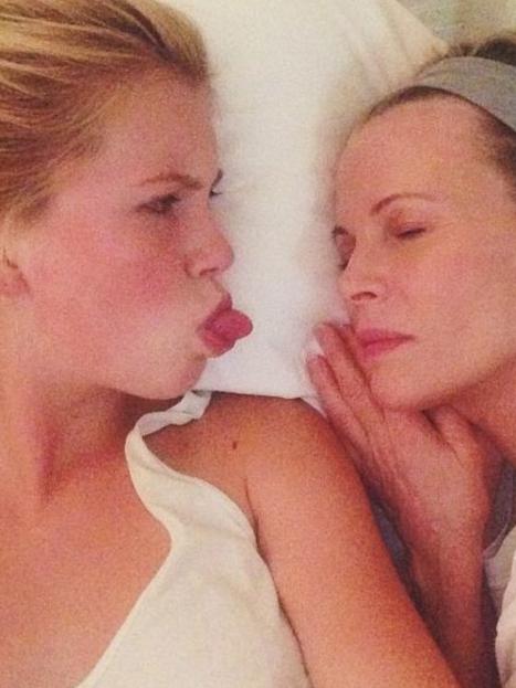 Kim Basinger and daughter Ireland Baldwin. Picture: Instagram