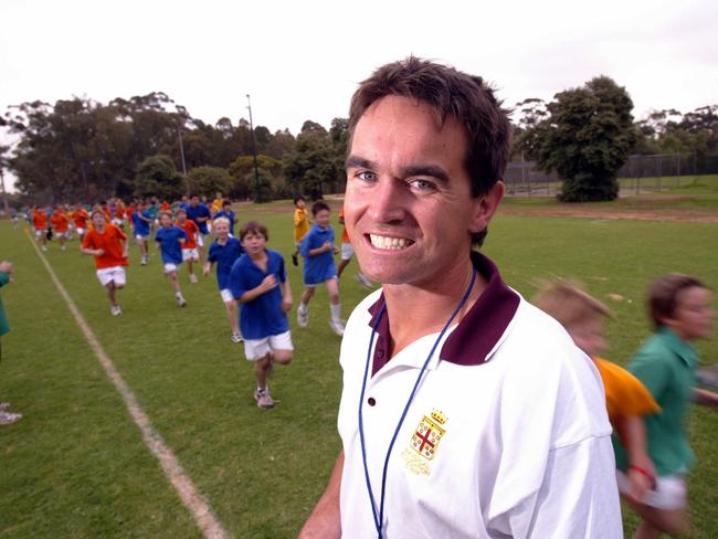 Magarey medallist Tim Weatherald, pictured as a teacher at Prince Alfred in 2005, also attended the school as a student. Picture: James Elsby