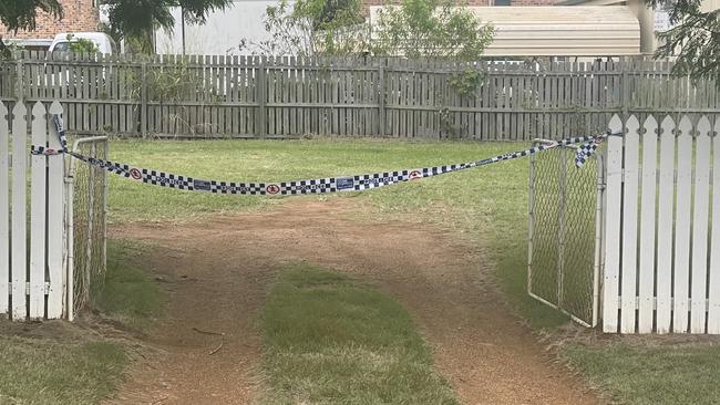 A crime scene was established in Kingaroy. Photo: Andrew Hedgman