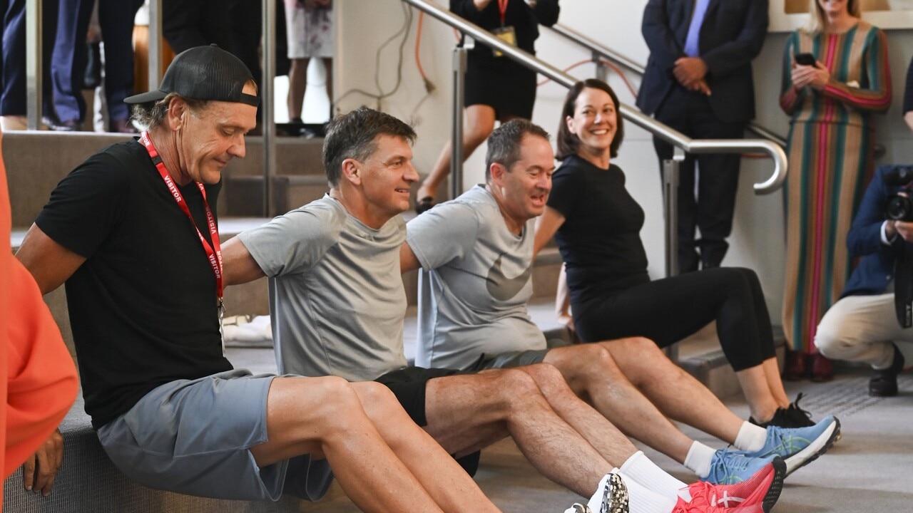 Federal MPs swap suits for sweatbands as they take part in 'Fit for Office'