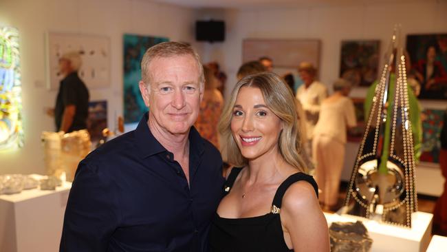 Gavin Morton and Michelle Morton at the SWELL Art Prize at Broadbeach Community Space for Gold Coast at Large. Picture, Portia Large.