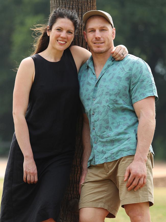 Emma and David Pocock. Picture: Brett Costello