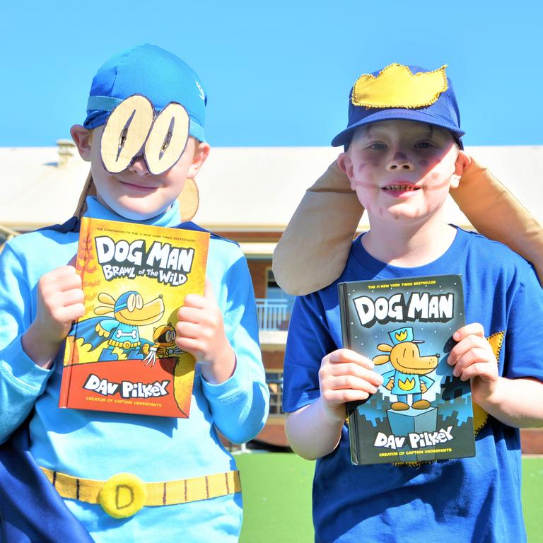 Dressed up for Book Week 2023 at Toowoomba Grammar School are (from left) Lionel Keen and Theodore Madden. Picture: Rhylea Millar