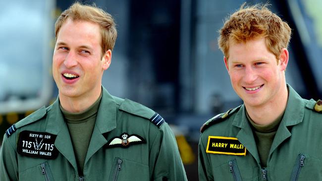 The young princes in 2009 during a photocall at Royal Air Force Shawbury, central England. Twenty-five years after their mother’s death the brothers are virtually estranged. Picture: AFP