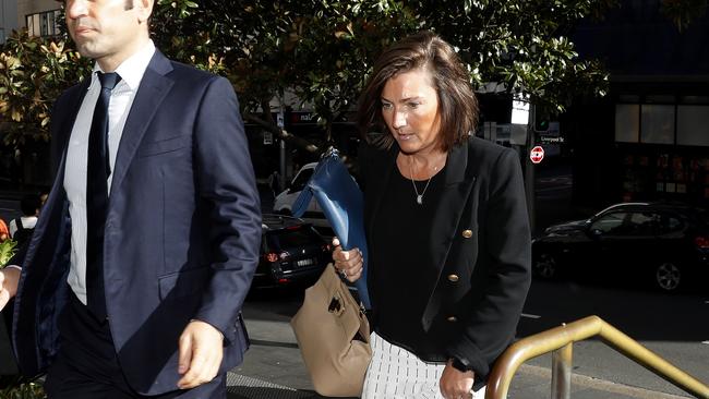 Former Human Group director Helen Rosamond arriving at the Downing Centre court in Sydney in March. Picture: Nikki Short