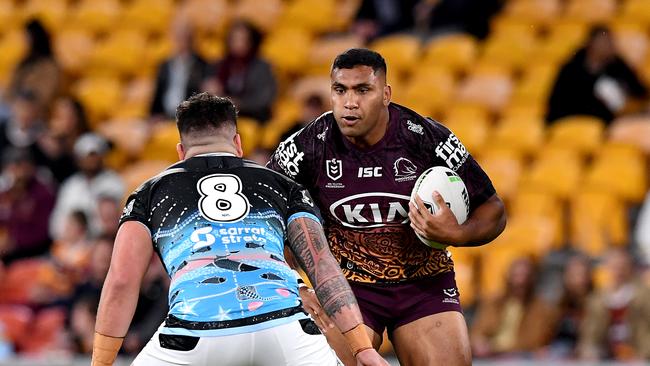 Tevita Pangai Junior has been stood down indefinitely by the NRL over his COVID breach. Picture: Getty Images.