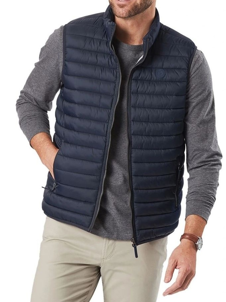 AWDX Men's Sleeveless Quilted Vest Softshell Down Vest Men's Vest Quilted Jacket Warm Sporty Sleeveless Sports Vest Body Warmer Zip Cardigan Vest Stand-Up Collar Vest with Pocket for Men 