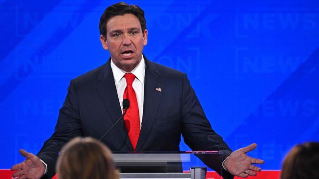 Florida Governor Ron DeSantis’s campaign for the White House is going from bad to worse. Picture: AFP