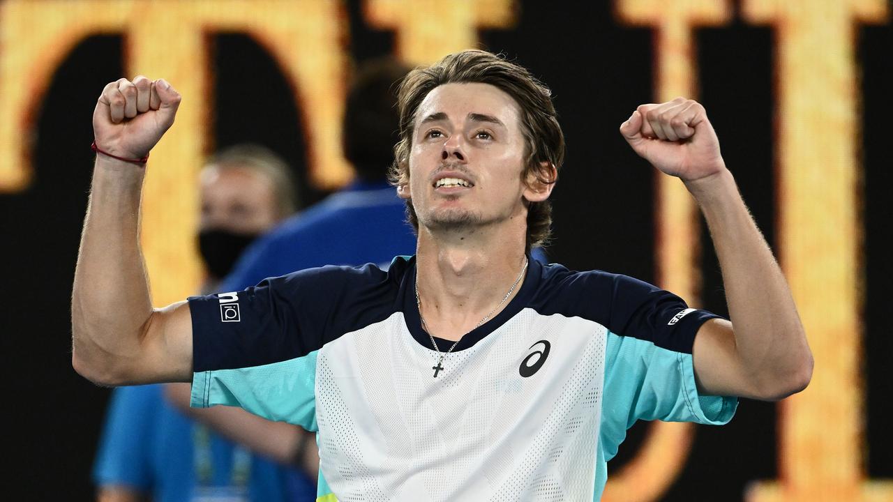 Alex de Minaur is through to the fourth round for the first time at the Aus Open. Picture: Quinn Rooney/Getty Images