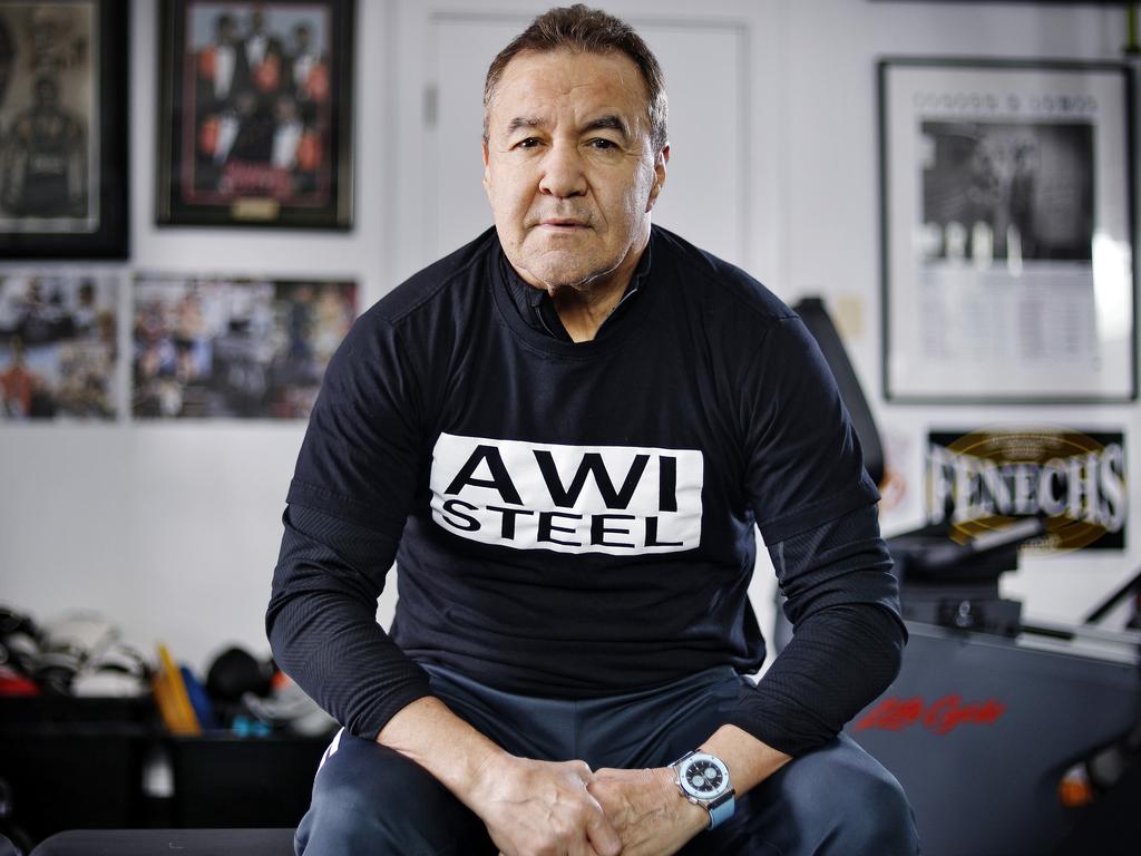 DAILY TELEGRAPH – 31/7/24 Champion Australian boxer, Jeff Fenech, pictured at home in Five Dock today. today. Picture: Sam Ruttyn