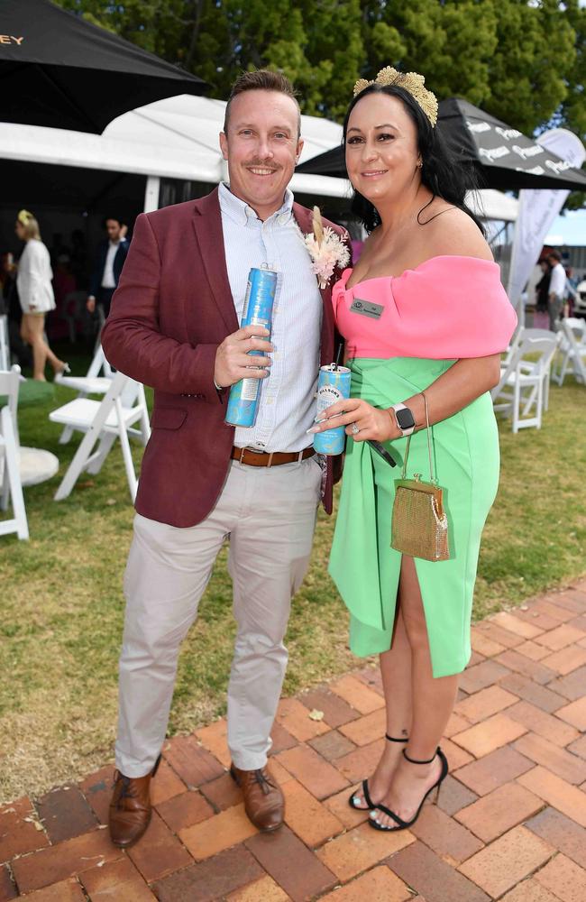 Michael Osborn and Sarah Beadman at Weetwood race day, Clifford Park. Picture: Patrick Woods.