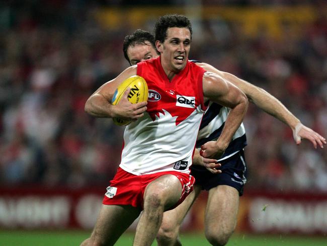 Footballer Nick Davis.AFL Football - Geelong vs Sydney semi final match at SCG 10 Sep 2005. a/ct/Football/AFL