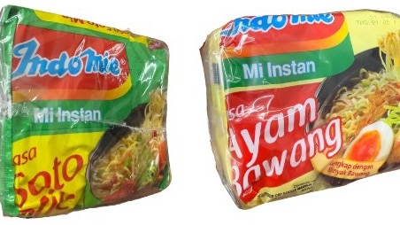 Grand Eastern Trading is recalling its Indomie Rasa Soto Mie and Indomie Rasa Ayam Bawang products because of undeclared allergens. Picture: Food Standards