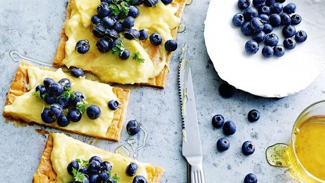 Honey and lemon curd tarts.