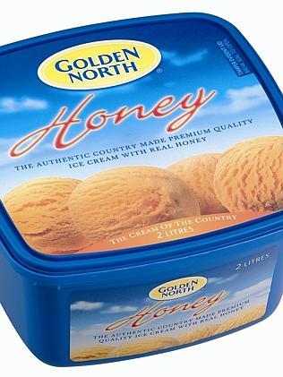 Golden North honey ice cream.