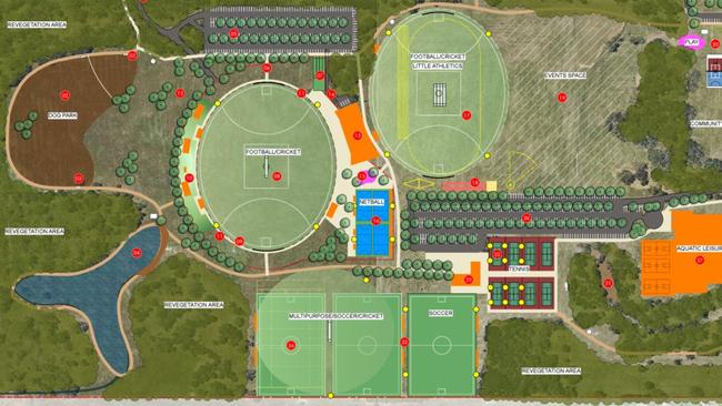 Plans for the recreation reserve in Cowes.