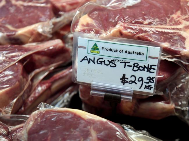 Australian beef could be targeted in a trade war with China. Picture: AFP