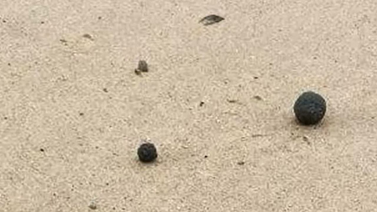 Where the black balls came from remains a mystery. Picture: Supplied / Channel 9