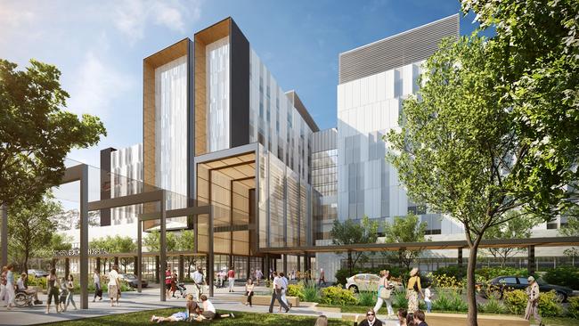 An artist's impression of the Northern Beaches Hospital in Frenchs Forest. Picture: Supplied