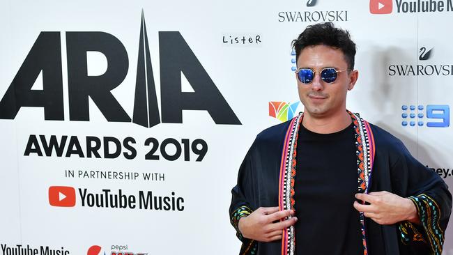 Oli Frost arrives at the 33rd Annual ARIA Music Awards at The Star in Sydney, Wednesday, November 27, 2019.