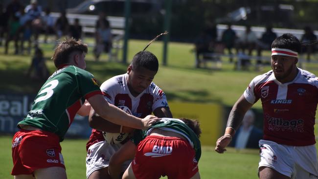 Meninga Cup semi-final action between the Redcliffe Dolphins and Wynnum-Manly Seagulls. Saturday April 15, 2023.