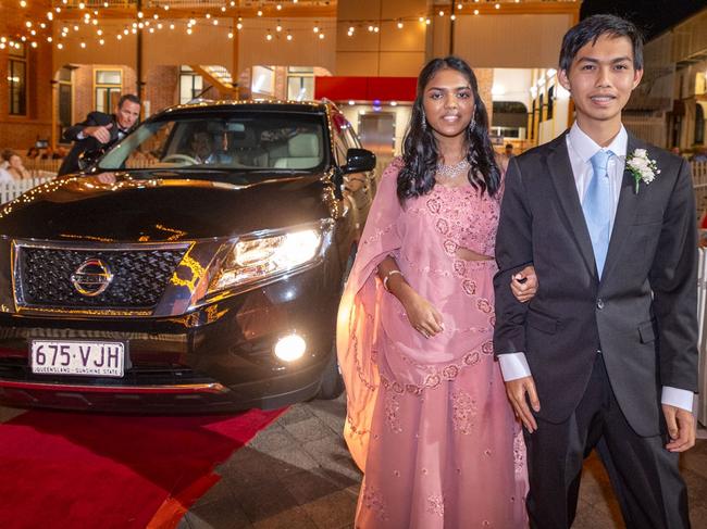 CLASS OF 2024: Townsville Grammar School formal. Students Kaviya Vignarajah& Khoi Pham.