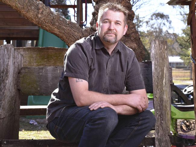 Andrew Brooker at his Thirlmere home. Picture: Flavio Brancaleone