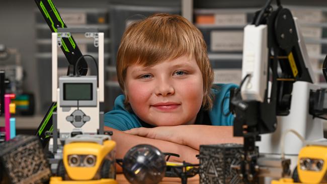 Year 5 Elizabeth Downs Primary School student Crowley, 10, would like to one day ‘work on the subs’. Picture: Naomi Jellicoe