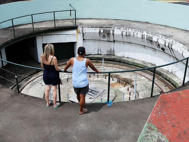 Gun Emplacement 2, at North Fort, in Sydney's North Head Sanctuary. Rangers stopped a rave at the North Head Gun Emplacements. Picture: Braden Fastier.