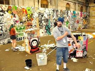 Melbourne-based street artist Ben Foster who will this weekend paint a mural at Eggins Lane, for Stage Four of Lismore's Back Alley Gallery.