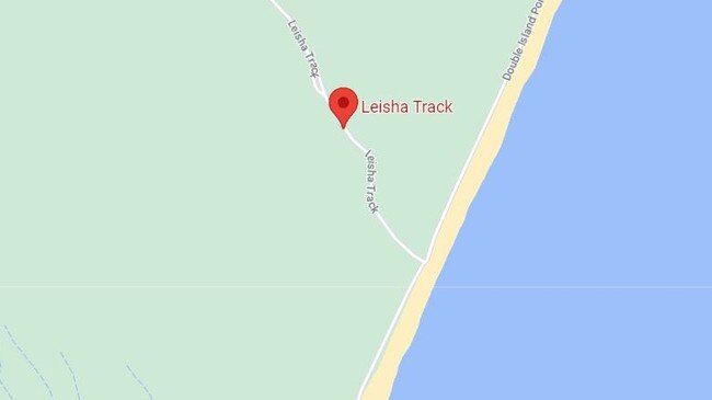 The object was found south of the Leisha track at Double Island Point, on the Teewah Beach side. Picture: Google Maps