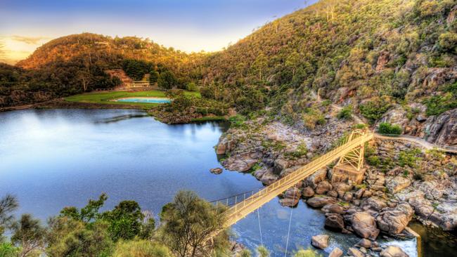 Alexandra suspension bridge over Cataract Gorge in Launceston, Tasmania. Picture: Getty