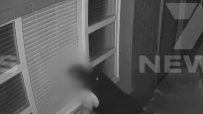 The alleged peeping Tom caught on CCTV in Norwood. Picture: 7NEWS Adelaide