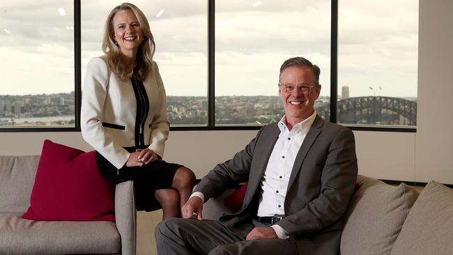 Household Capital chief executive Joshua Funder pictured with Genworth CEO Pauline Blight-Johnston. Picture: Jane Dempster