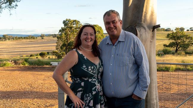 Indi Nationals candidate Elizabeth Fisher and husband Neil on their Browns Plains property. Picture: Supplied