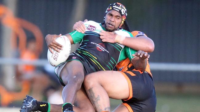 Brent Barnes is training alongside the Sunshine Coast Falcons in the hopes of cracking the Queensland Cup side, and one day the Melbourne Storm. Picture by Richard Gosling