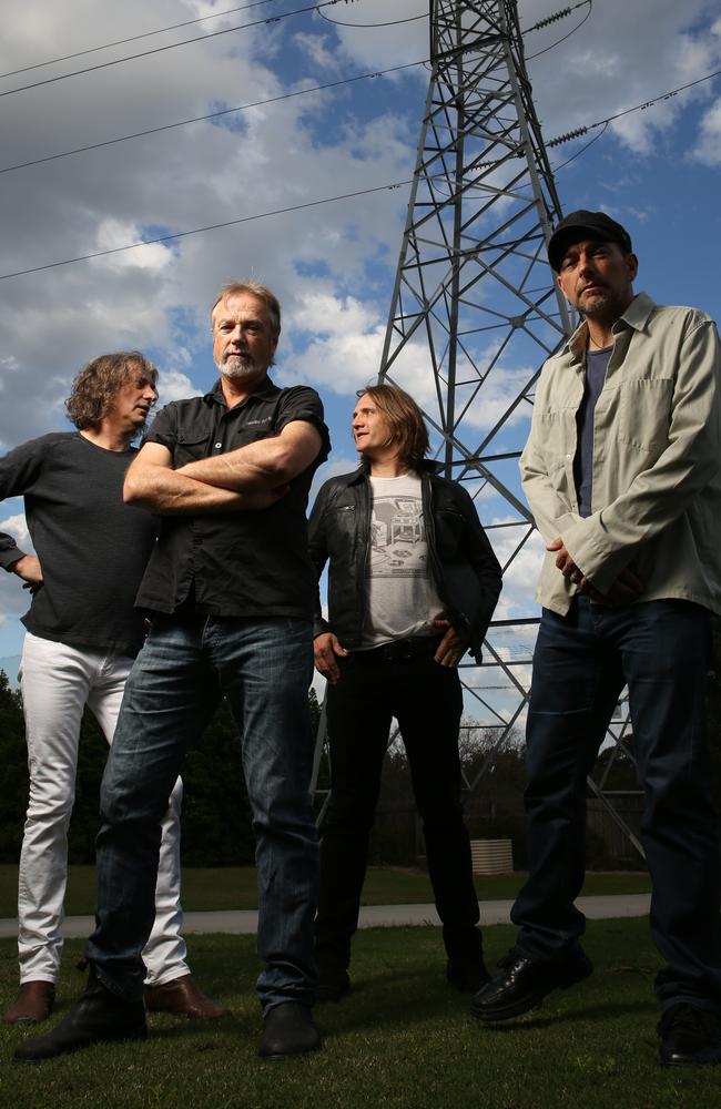 The Church featuring Steve Kilbey (front) and former Powderfinger guitarist Ian Haug (rear).