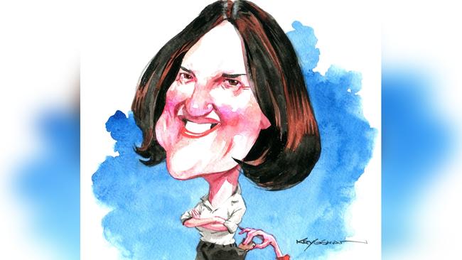 Coles chief executive Leah Weckert. Illustration: Sturt Krygsman