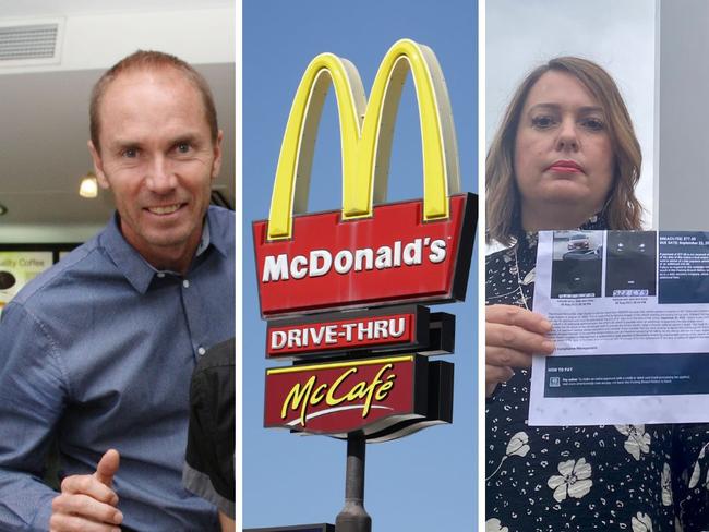 McDonald's franchisee Gary Binet (left) said he understands customers' frustrations when they have been stung, including Charlotte Demytko (right), but time-limited parking was essential to stop people abusing the McDonald's car parks.