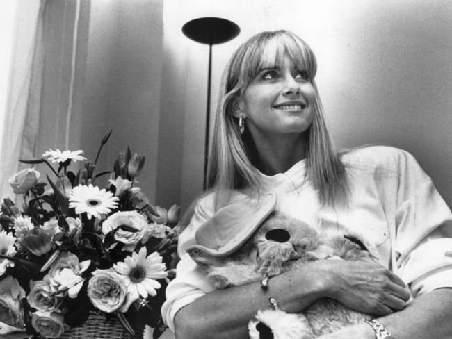 Olivia Newton-John, at a press conference in Melbourne to launch her first 'Koala Blue' store in Australia. Picture: Brett Faulkner