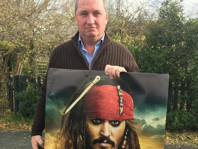 Barnaby Joyce enjoyed his battle with Johnny Depp. Picture: Twitter