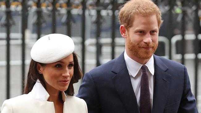 Meghan Markle and Prince Harry at Westminster Abbey in 2018. Picture: AFP