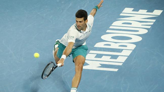 World No.1 Novak Djokovic won’t reveal his vaccination status. Picture: David Caird