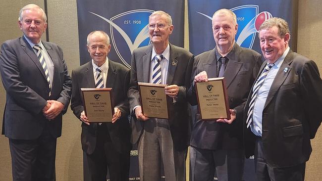 VSDCA Hall of Fame inductees (middle) James Earle, Peter Flack and Peter Vesty.